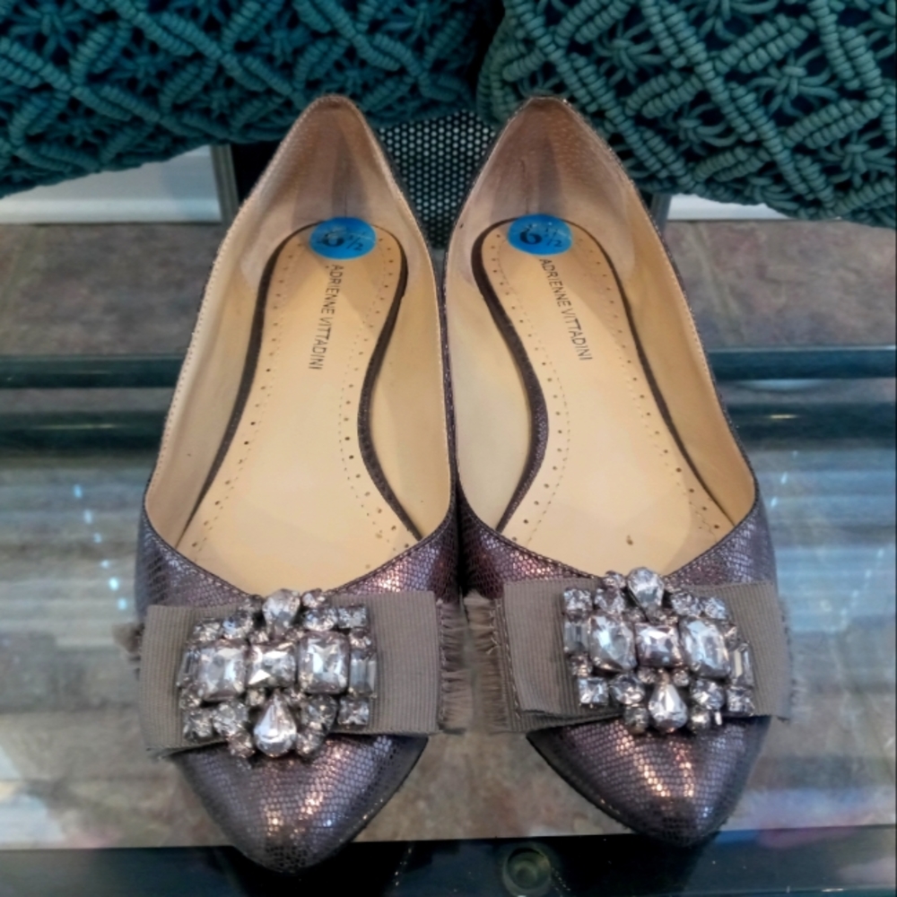 Adrienne Vittadini Shoes (silver flats)